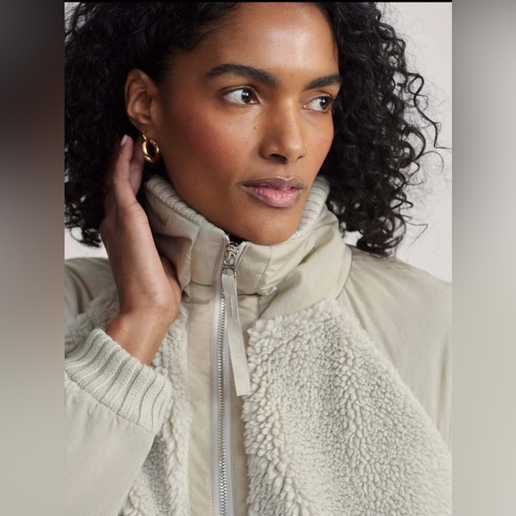 Varley Denee Half Zip Sherpa Jacket • Agate Grey • Size S • NWT  • Sold Out - Picture 2 of 11